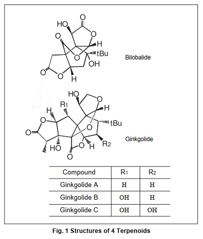 Structures of 4 Terpenoids