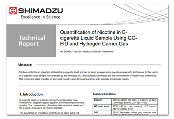 Nicotine in E-cigarette Liquid Sample