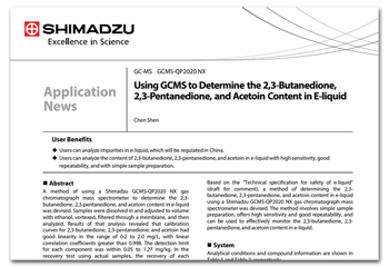 Analysis of  impurities, 2,3-Butanedione, 2,3-Pentanedione, and Acetoin 