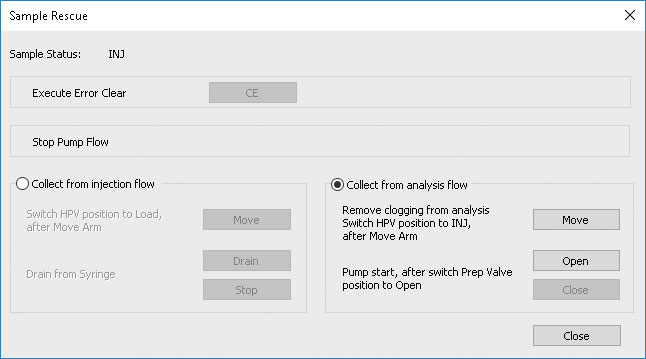 Sample rescue function